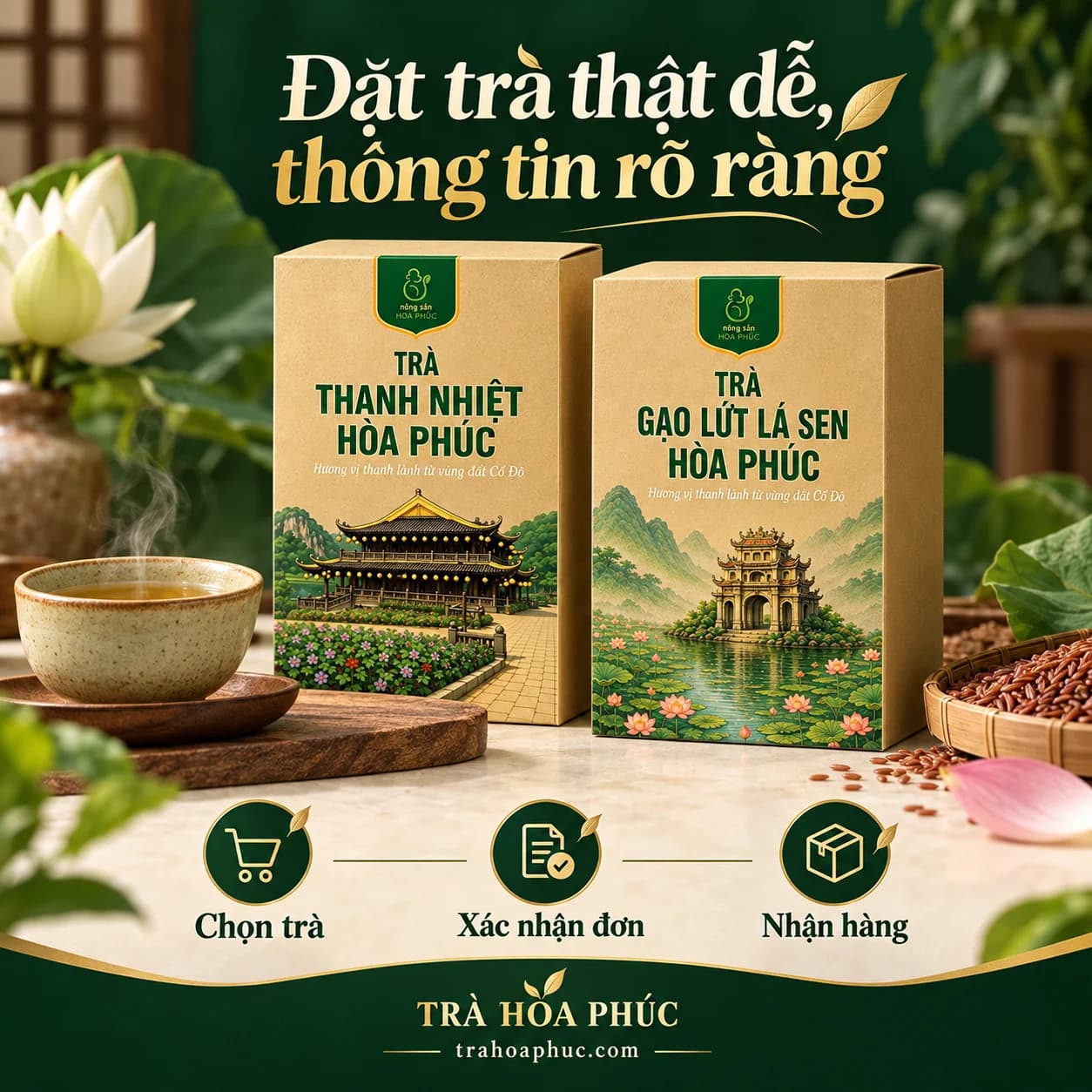 Đặt trà Hòa Phúc như thế nào?